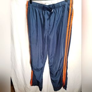 Men's XL blue and orange track pants.  Lower zip. OTB one tough brand